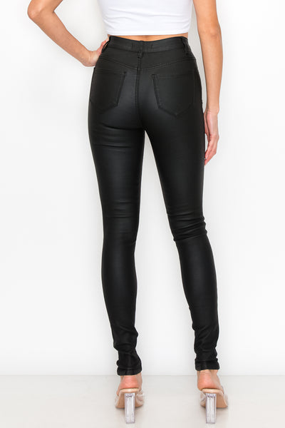 Reese - Classic PU Faux Leather High Rise Skinny