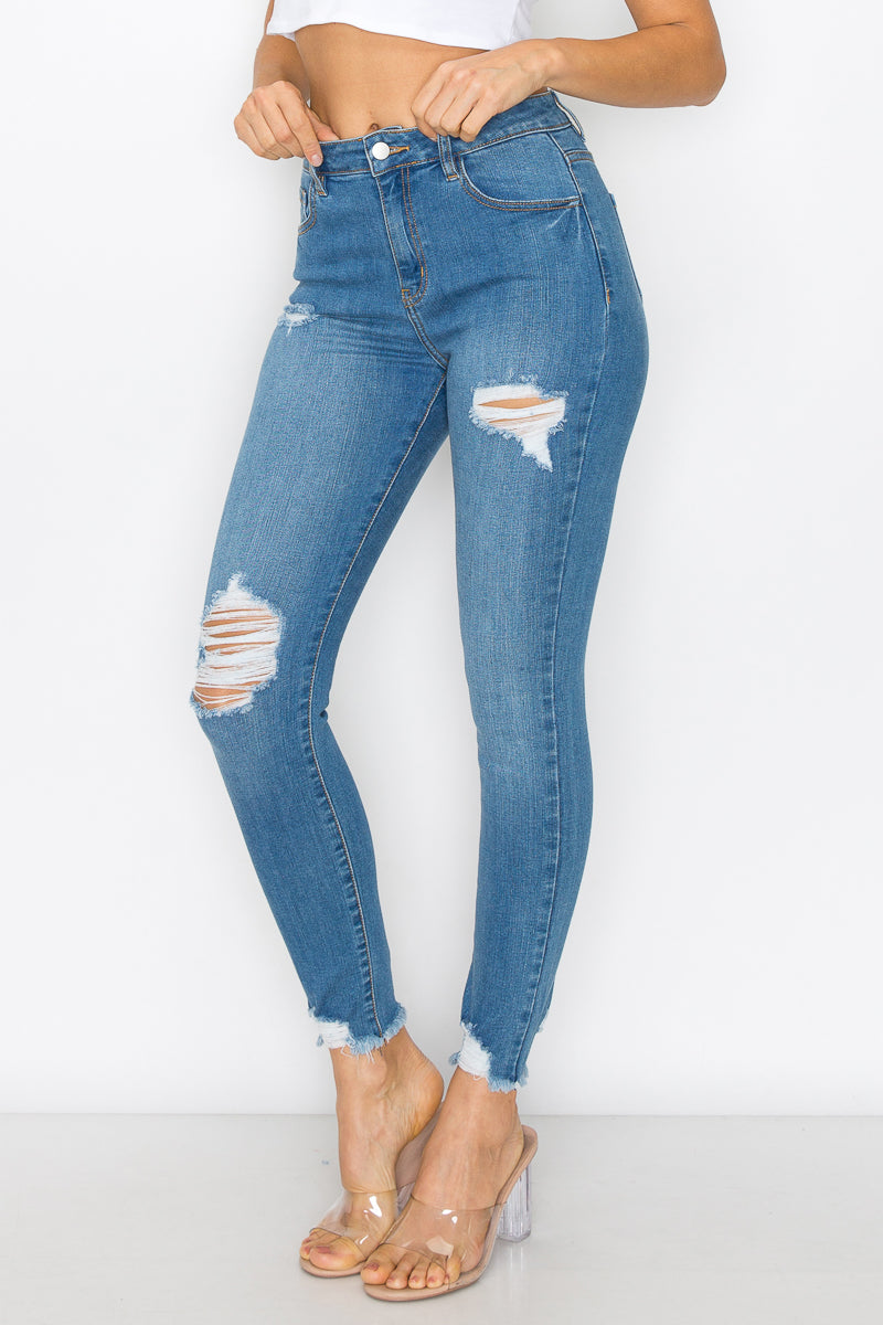 Lucia - High Rise Destructed Skinny