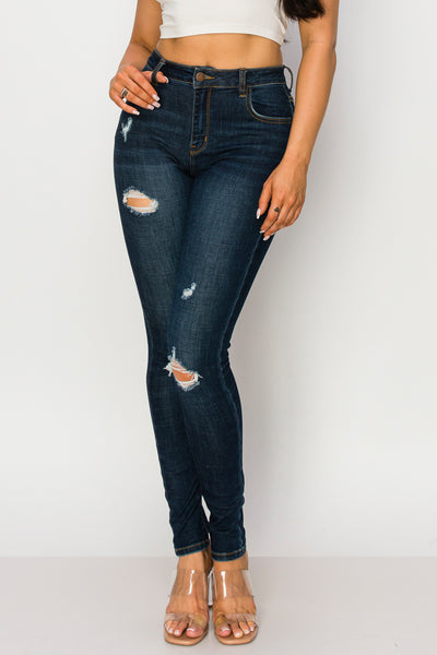 Remi - High Rise Destructed Stretch Skinny