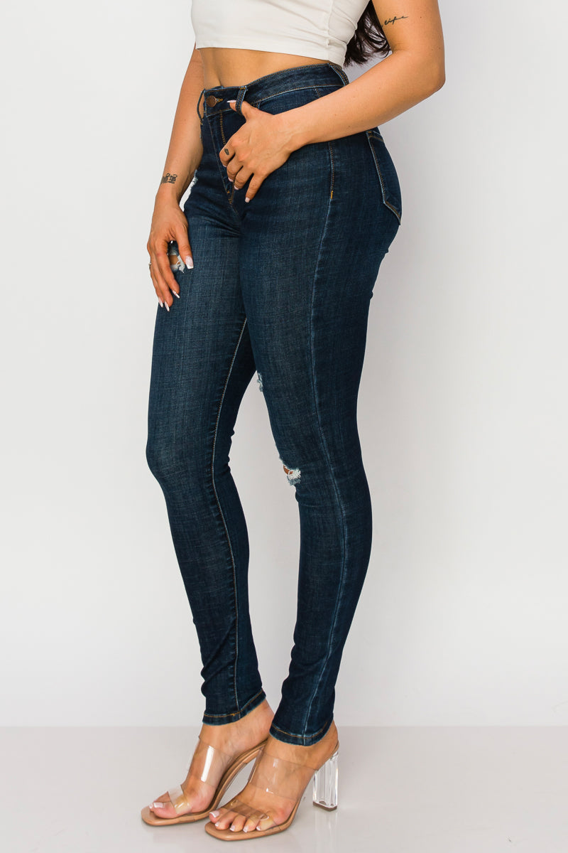 Remi - High Rise Destructed Stretch Skinny