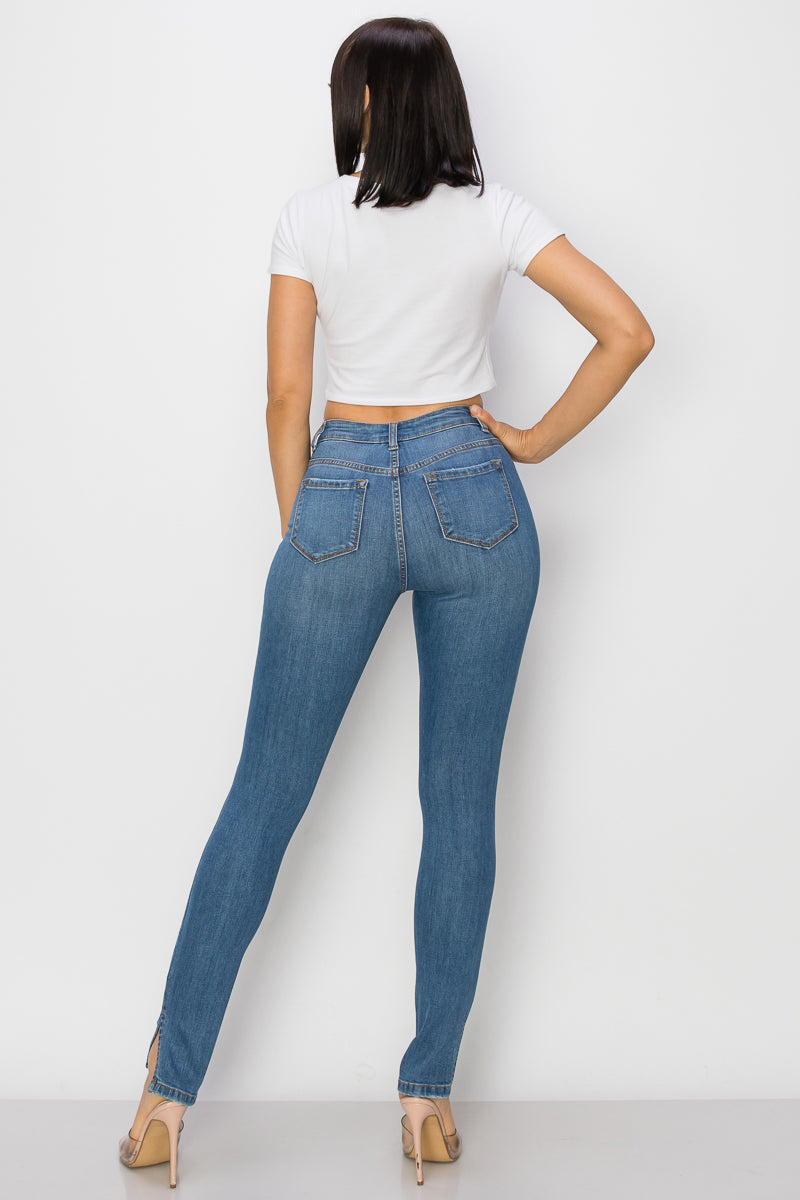 Bailey - High Rise Destructed Skinny Slit