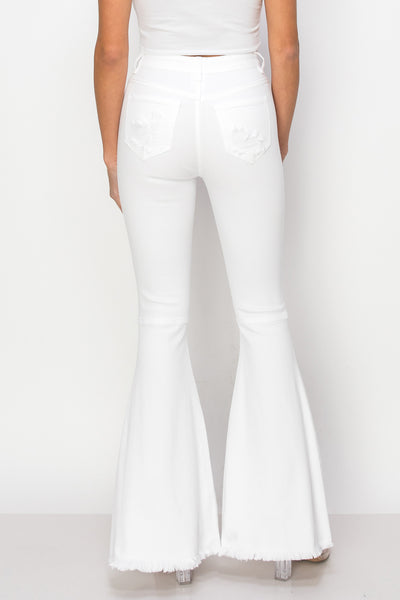 Blake - High Rise Knee Cut Bell Bottoms