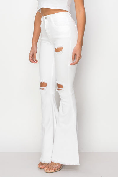 Blake - High Rise Knee Cut Bell Bottoms