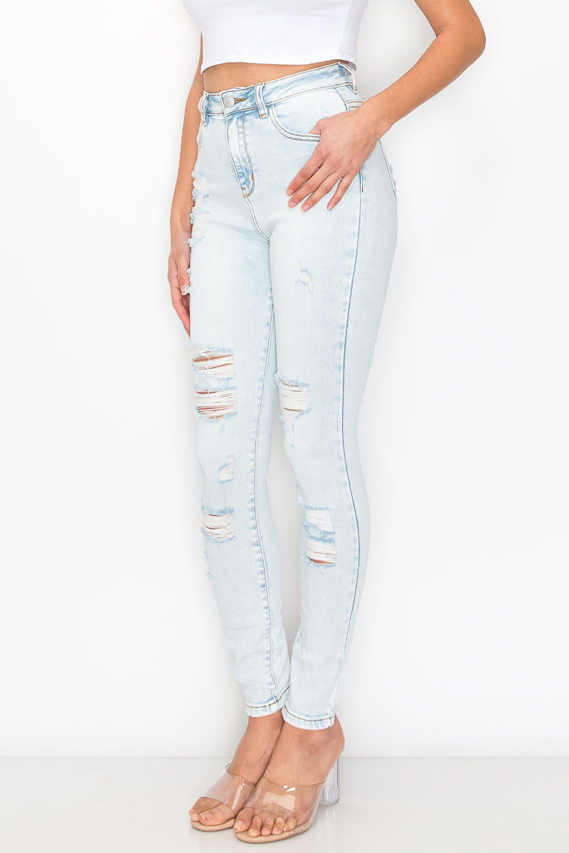 Margot - Super High Rise Destructed Skinny