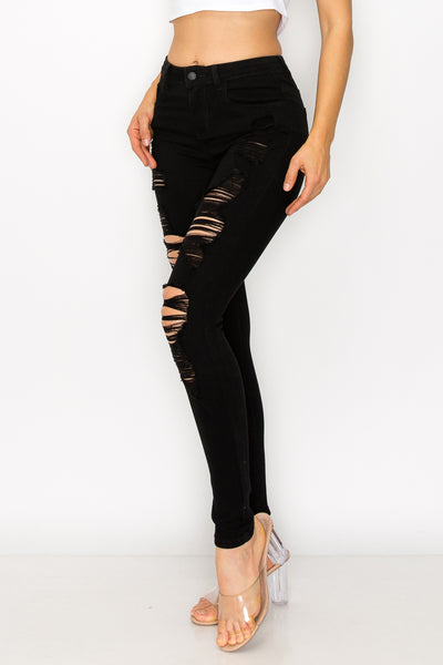 Maggie - Destructed High Rise Skinny