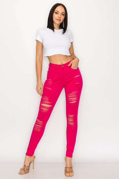 Maggie - Destructed High Rise Skinny