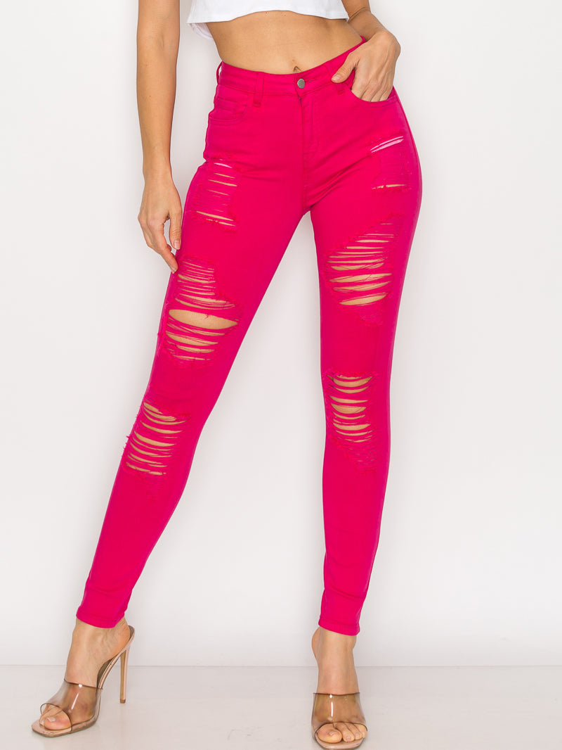 Maggie - Destructed High Rise Skinny