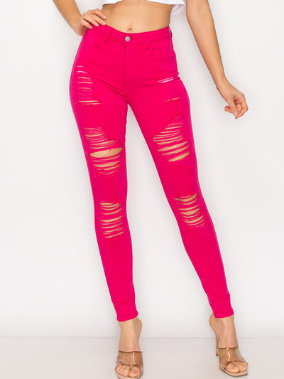 Maggie - Destructed High Rise Skinny