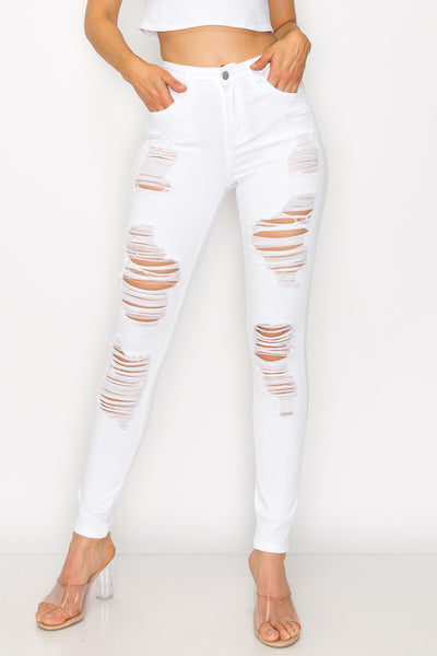 Maggie - Destructed High Rise Skinny