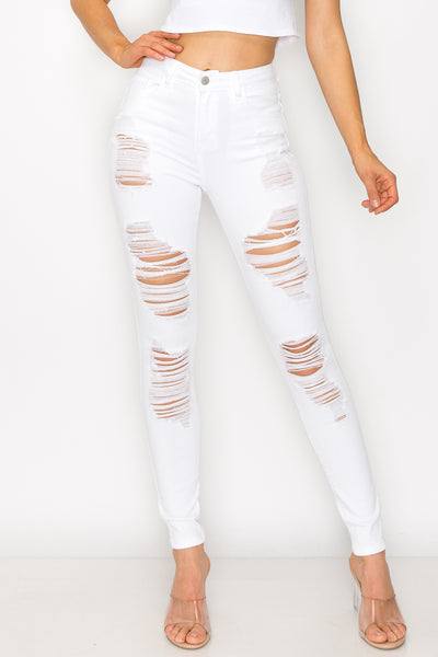 Maggie - Destructed High Rise Skinny