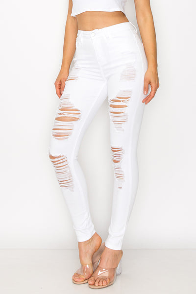 Maggie - Destructed High Rise Skinny